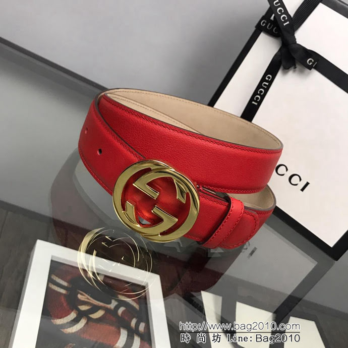 GUCCI古馳 官網爆款 正品規格 原單品質 頭層小牛皮面 亮面小雙G扣 時尚百搭款皮帶  xfp1313